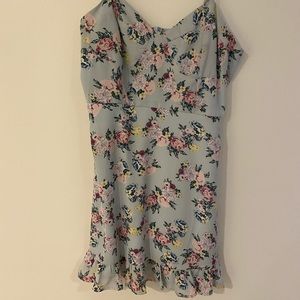 blue floral dress